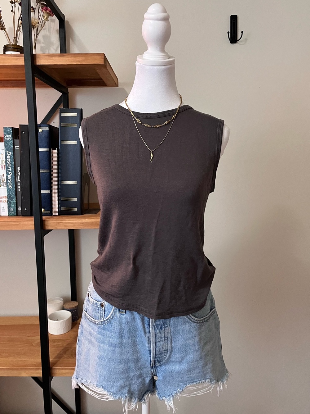 Tresics Open Back Sleeveless Soft Tank Loungewear Medium